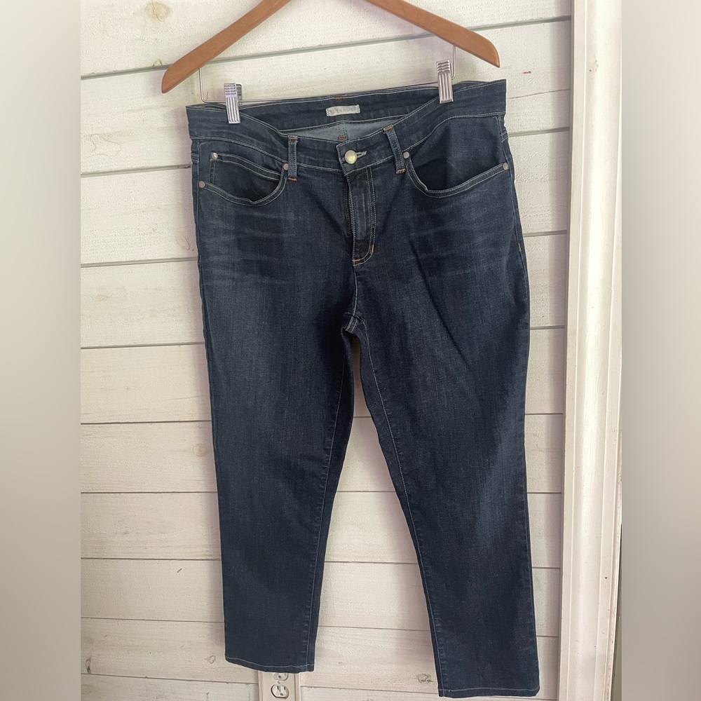 Eileen Fisher Dark Wash organic cotton blend Jeans size 12